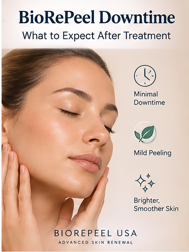 BioRePeel downtime guide explaining possible redness, dryness, flaking and post-treatment recovery | Biorepeelusa