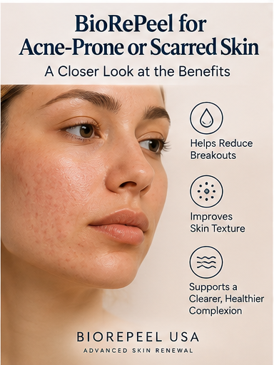 BioRePeel for acne-prone and scarred skin guide covering texture, post-acne marks and professional assessment | Biorepeelusa