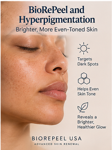 BioRePeel for hyperpigmentation guide covering uneven tone, dark spots, sun protection and treatment considerations | Biorepeelusa