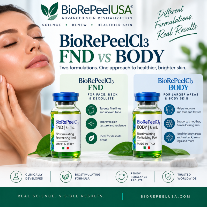 BioRePeelCl3 FND vs BODY comparison | Biorepeelusa
